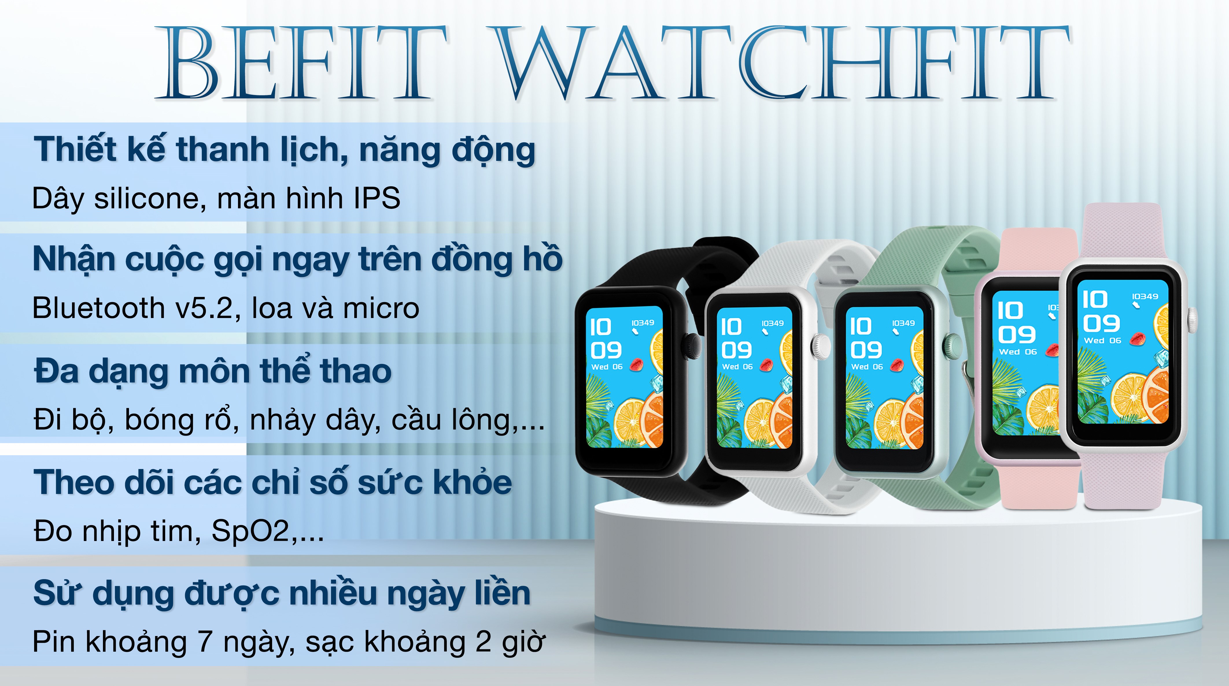 BeFit WatchFit 46.7mm dây silicone