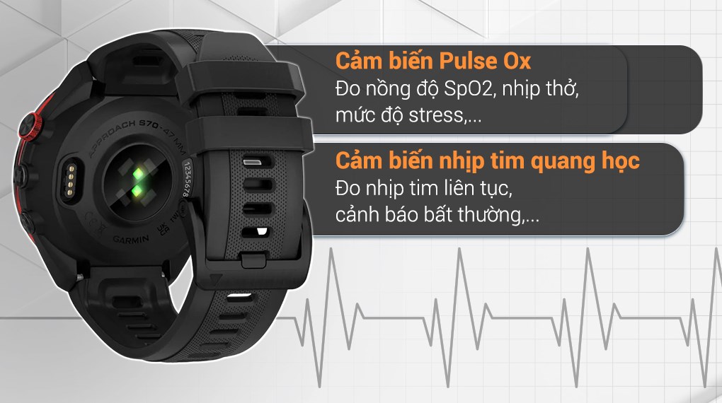 Garmin Golf Approach S70 47mm dây silicone