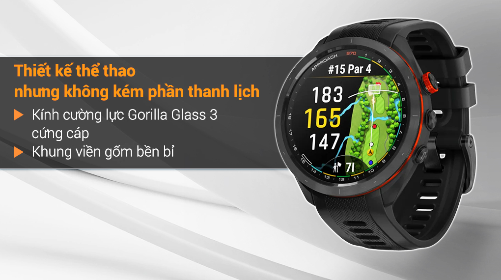 Garmin Golf Approach S70 - Thiết kế gọn gàng, thể thao