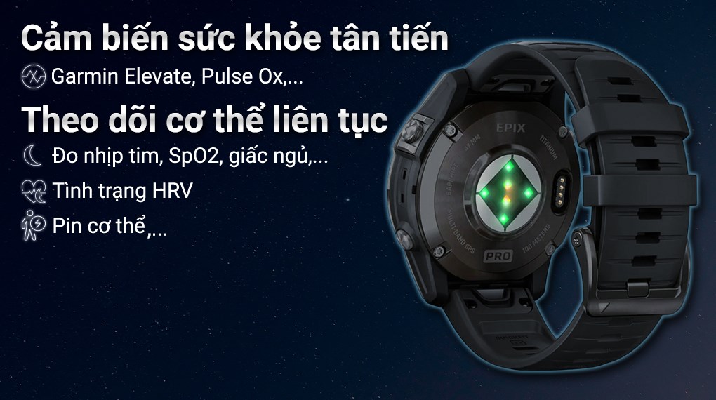 Đồng hồ thông minh Garmin Fenix 7 Pro Solar Titanium 47mm