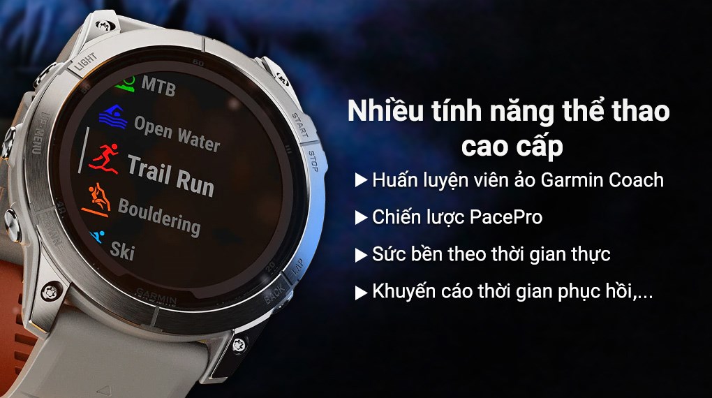 Garmin Fenix 7X Pro Solar Titanium 51mm dây silicone
