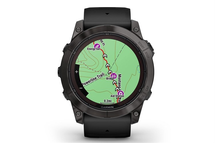 Garmin Fenix 7X Pro Solar Titanium 51mm dây silicone Màu Đen