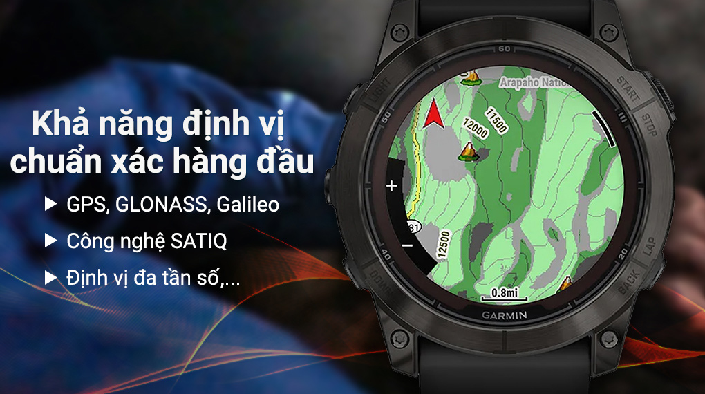 Garmin Fenix 7X Pro Solar Titanium - Định vị chính xác