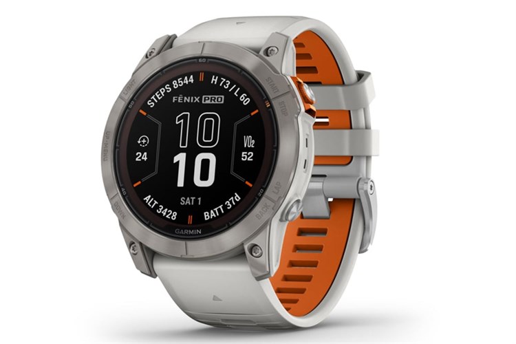 Garmin Fenix 7X Pro Solar Titanium 51mm dây silicone Màu Xám