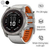 Garmin Fenix 7X Pro Solar Titanium 51mm dây silicone