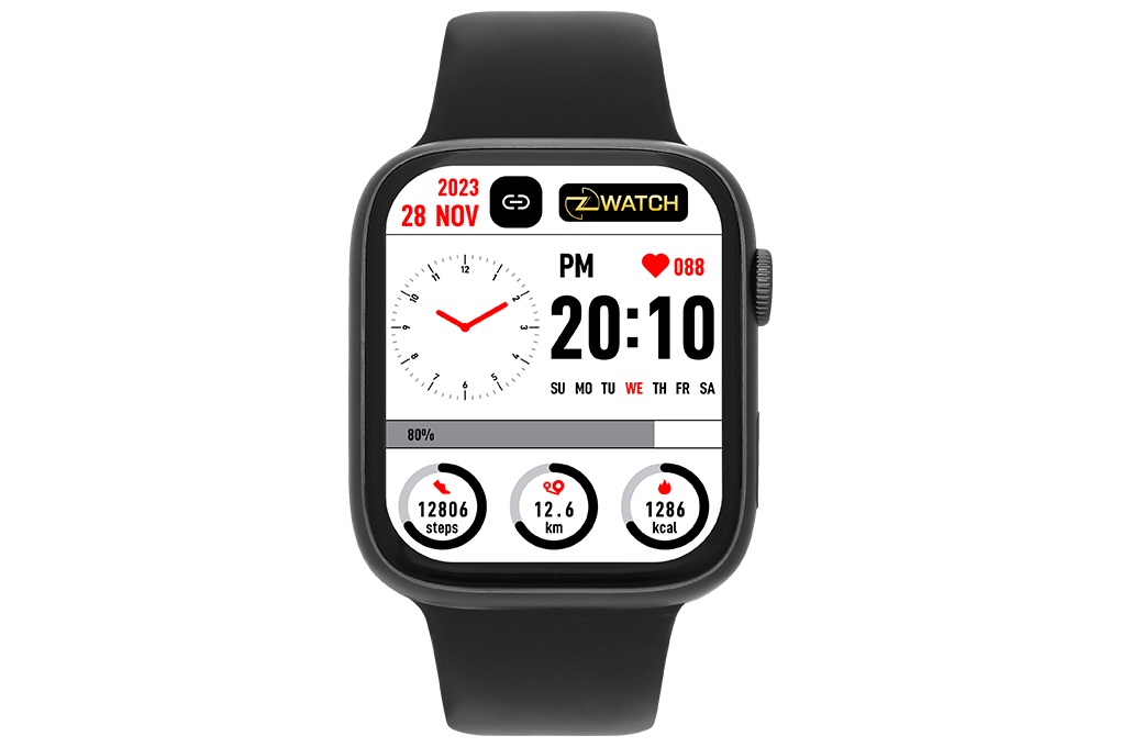 Đồng hồ thông minh Zwatch Z8 45mm Màu Đen