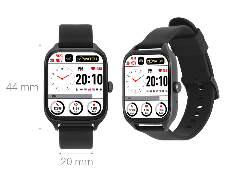 Đồng hồ thông minh Zwatch Z6 44mm Đen