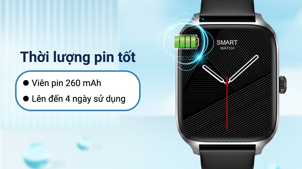 Đồng hồ thông minh Zwatch Z6 44mm Đen