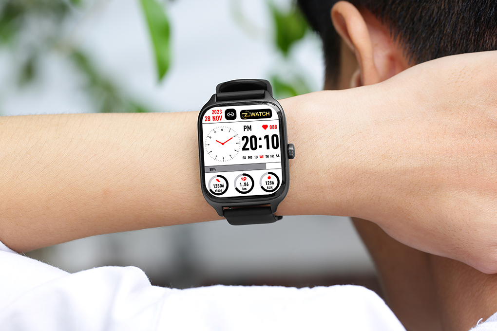 Đồng hồ thông minh Zwatch Z6 44mm Đen Màu Đen