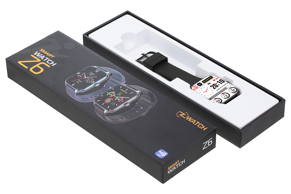 Đồng hồ thông minh Zwatch Z6 44mm Đen Màu Đen