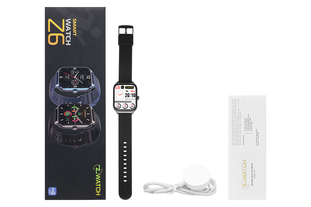 Đồng hồ thông minh Zwatch Z6 44mm Đen Màu Đen