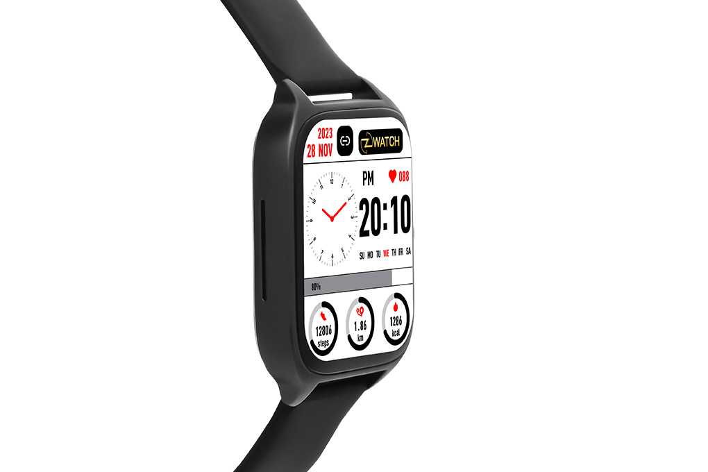 Đồng hồ thông minh Zwatch Z6 44mm Đen Màu Đen