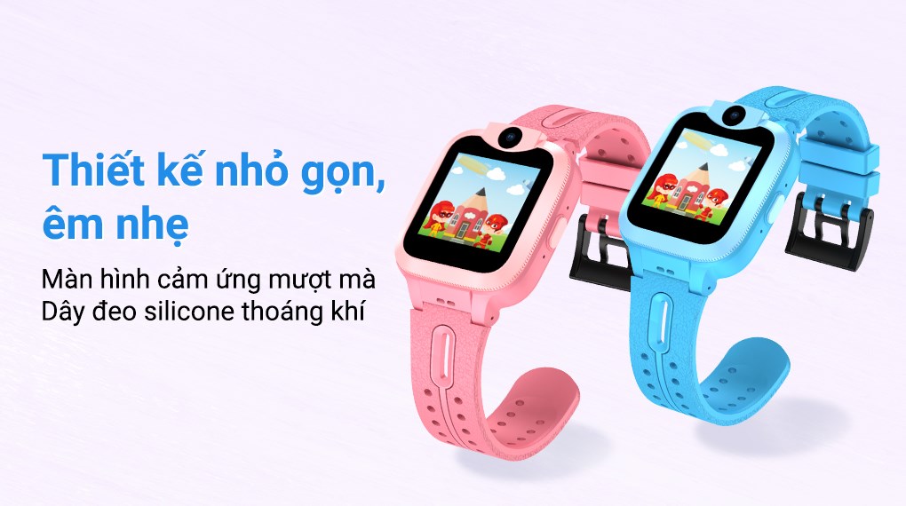 Đồng hồ định vị trẻ em Masstel Smart Hero 5 có hất liệu dây bằng silicon mềm mại đối với da trẻ em
