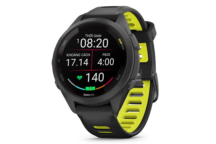 Garmin Forerunner 265S 41.7mm dây silicone Màu Đen
