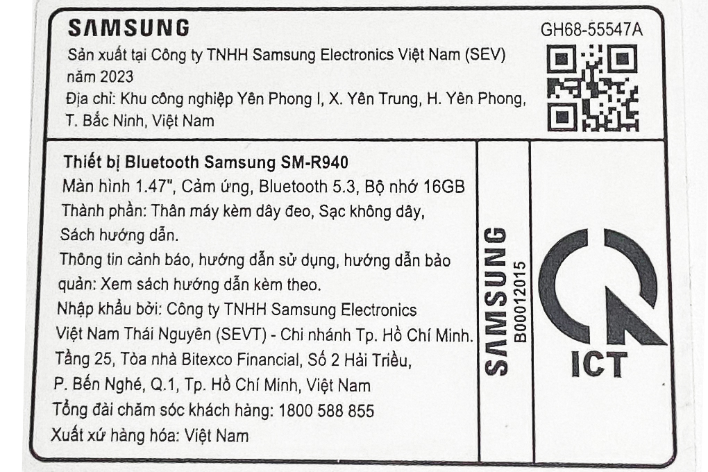 Đồng hồ thông minh Samsung Galaxy Watch6 44mm Màu Đen