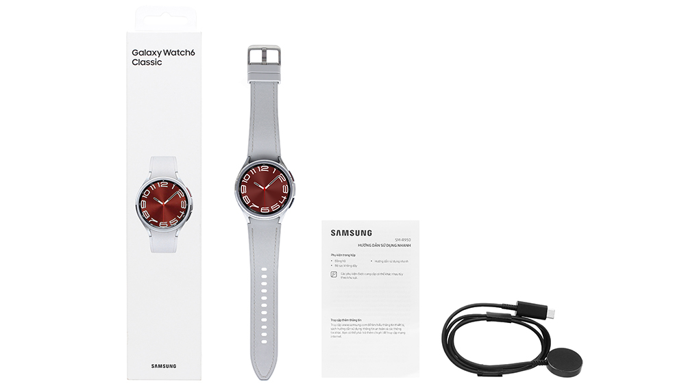 Samsung Galaxy Watch6 Classic 43mm dây silicone Màu Bạc