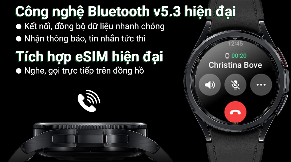 Samsung Galaxy Watch6 Classic LTE 43mm - Nghe gọi với eSIM