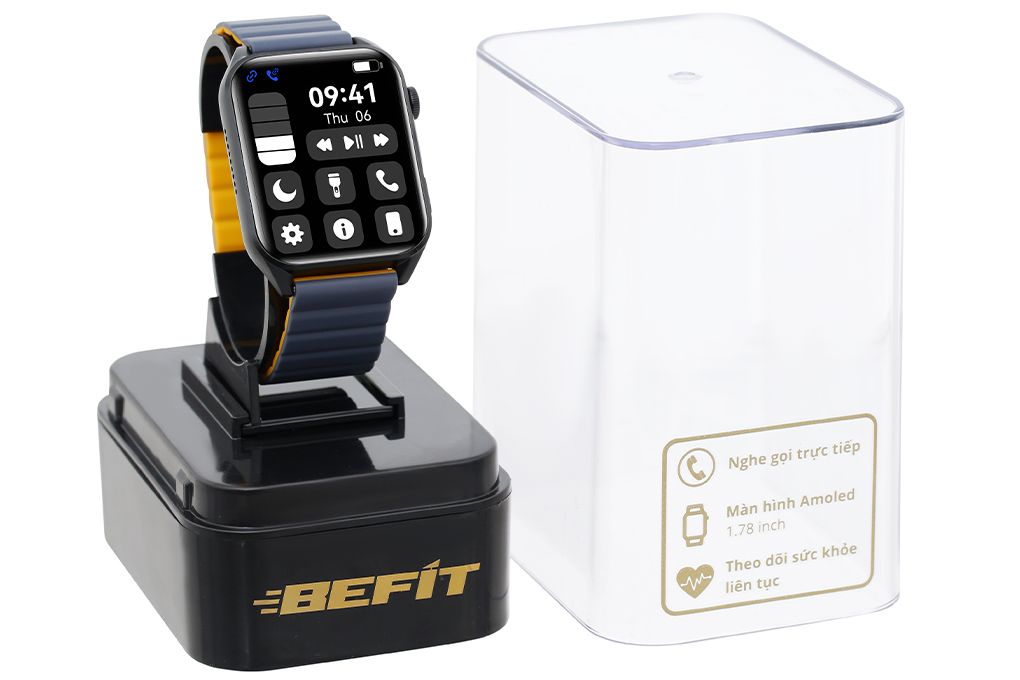 Đồng hồ thông minh BeFit WatchS 45mm Màu Đen - Vàng