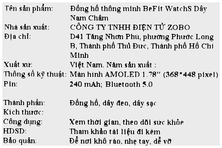 Đồng hồ thông minh BeFit WatchS 45mm Màu Đen - Vàng