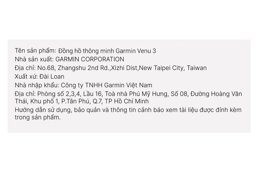 Garmin Venu 3 45mm dây silicone Màu Đen