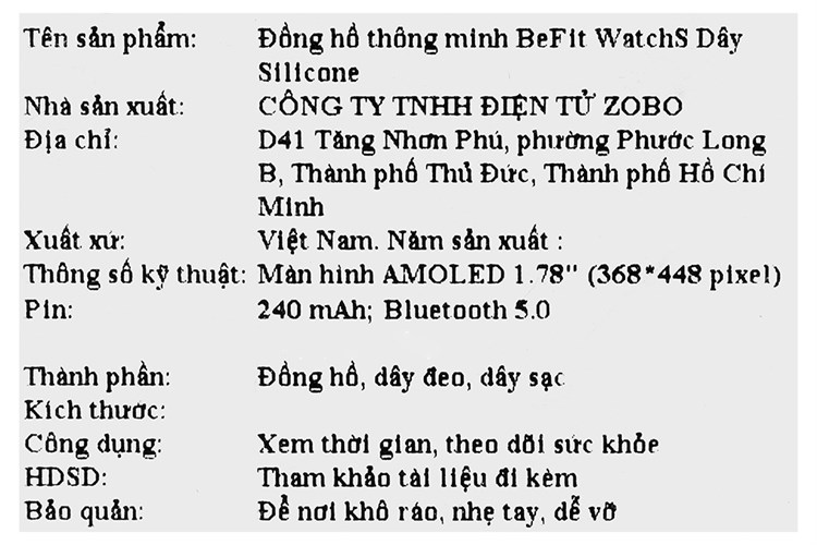 Đồng hồ thông minh BeFit WatchS 45mm dây silicone Màu Xám