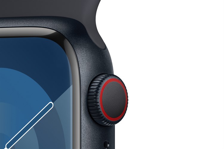 Đồng hồ thông minh Apple Watch Series 9 GPS + Cellular 41mm viền nhôm dây thể thao Màu Xanh đen đậm