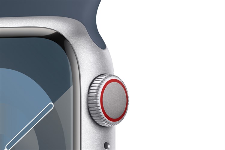 Đồng hồ thông minh Apple Watch Series 9 GPS + Cellular 41mm viền nhôm dây thể thao Màu Bạc