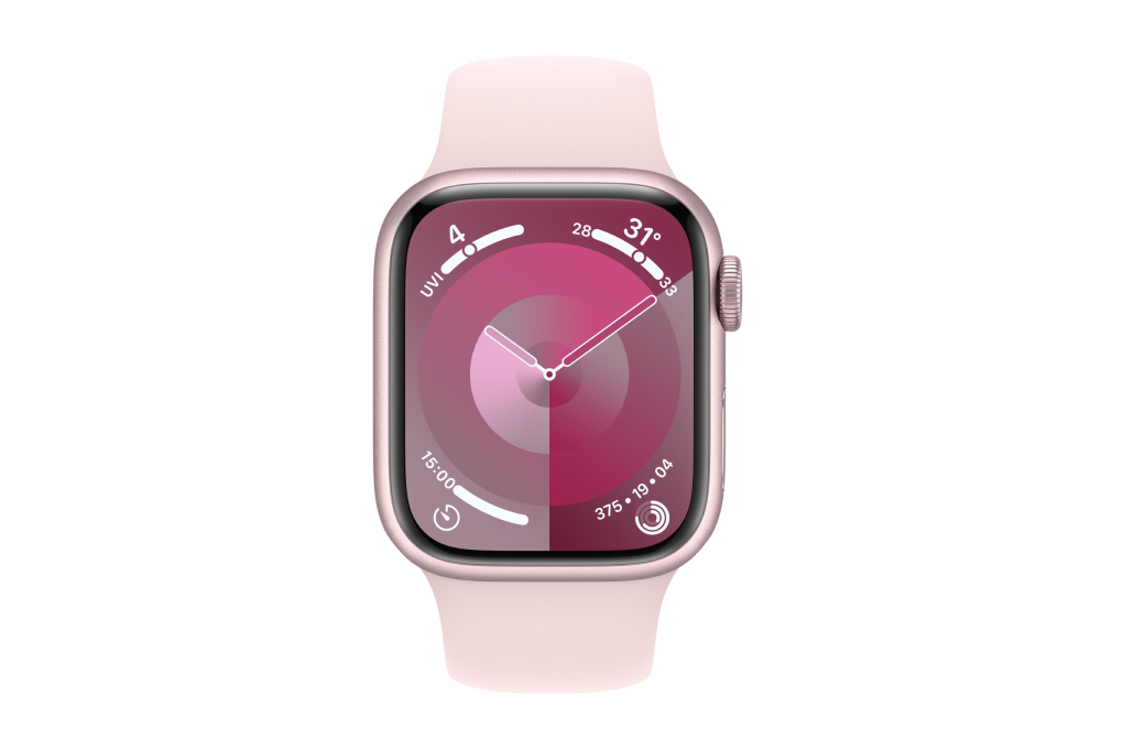 Đồng hồ thông minh Apple Watch Series 9 GPS + Cellular 45mm viền nhôm dây thể thao Màu Hồng