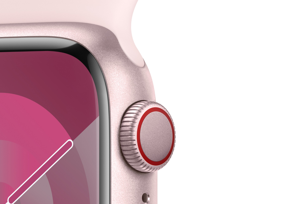 Đồng hồ thông minh Apple Watch Series 9 GPS + Cellular 45mm viền nhôm dây thể thao Màu Hồng