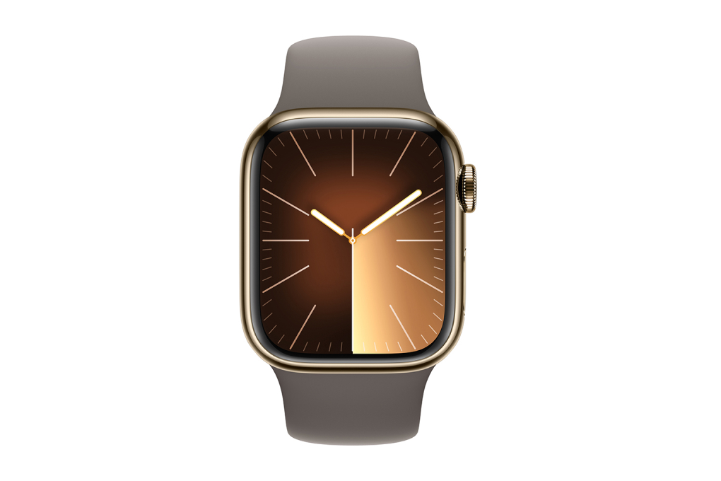 Đồng hồ thông minh Apple Watch Series 9 GPS + Cellular 41mm viền thép dây thể thao Màu Vàng