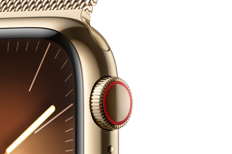 Đồng hồ thông minh Apple Watch Series 9 GPS + Cellular 41mm viền thép dây thép Màu Vàng