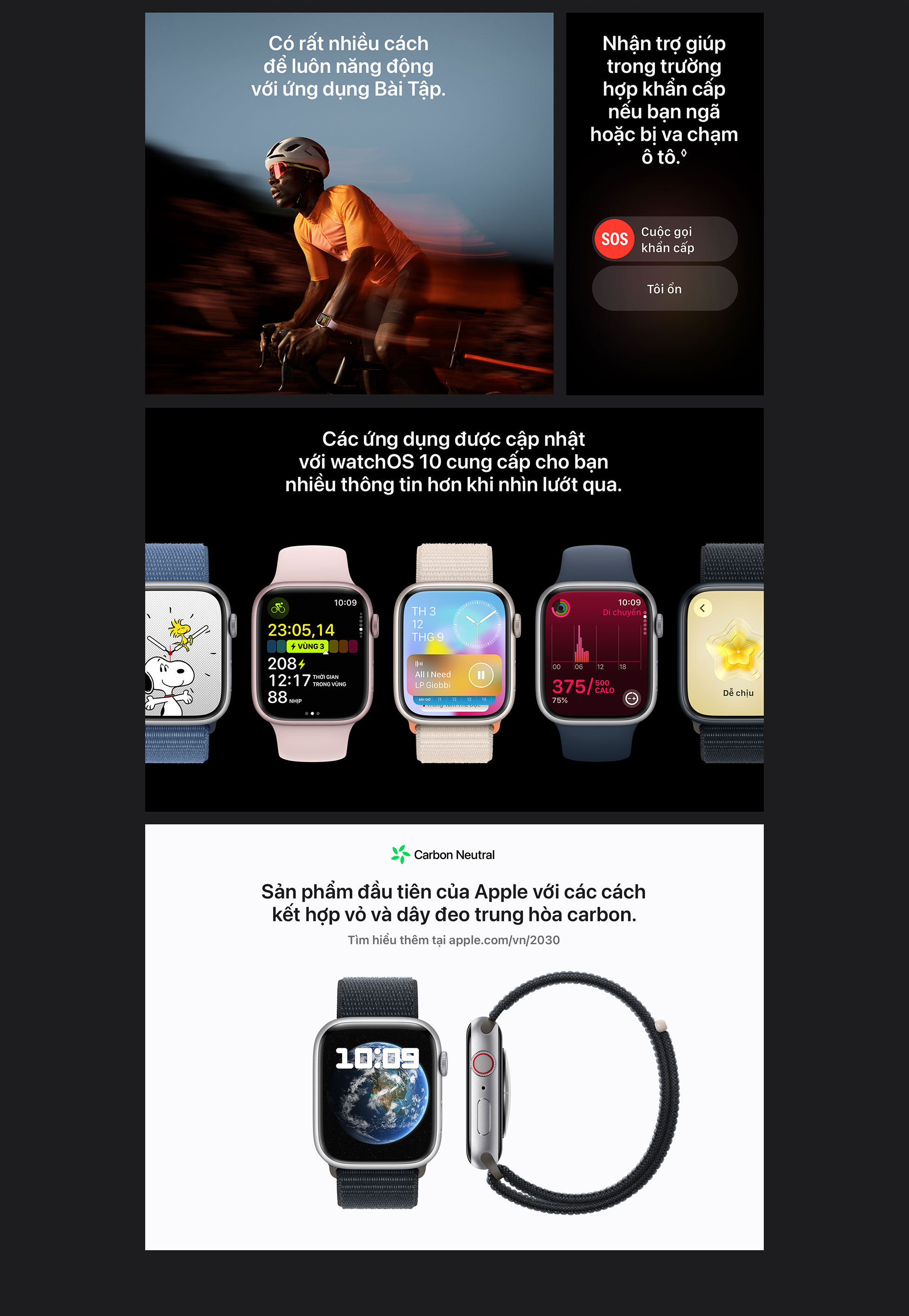 Apple Watch Series 9 41mm chính hãng, chip S9, Double Tap
