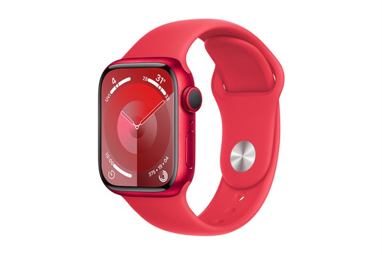 Đồng hồ thông minh Apple Watch Series 9 GPS 45mm viền nhôm dây thể thao Màu Đỏ