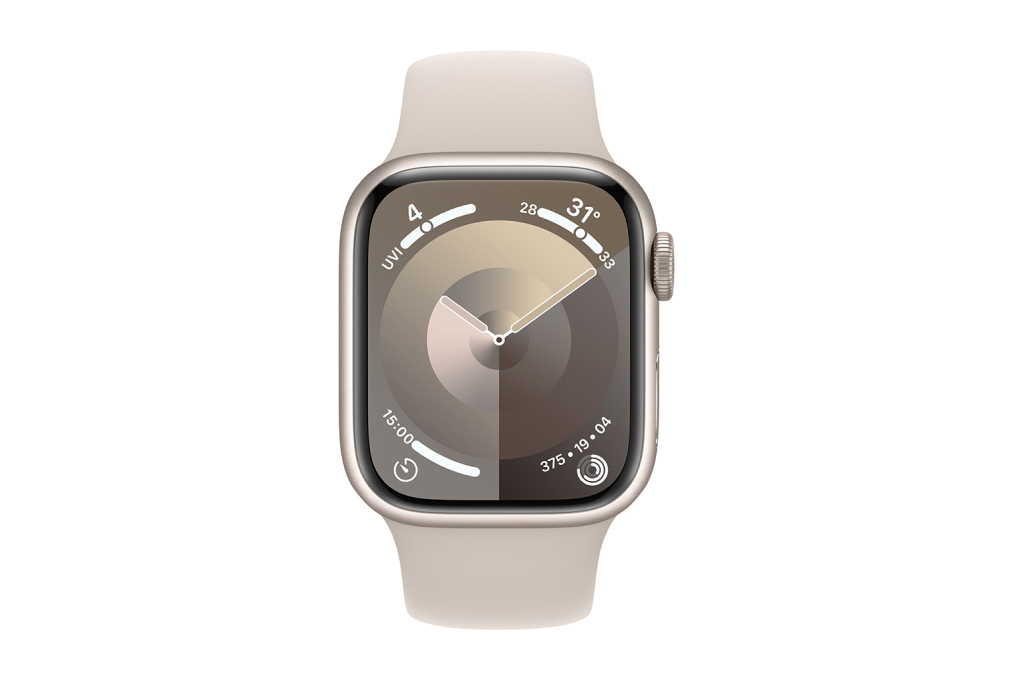 Đồng hồ thông minh Apple Watch Series 9 GPS 45mm viền nhôm dây thể thao Màu Trắng Starlight