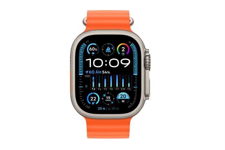 Apple Watch Ultra 2 GPS + Cellular 49mm viền Titanium dây Ocean Màu Cam