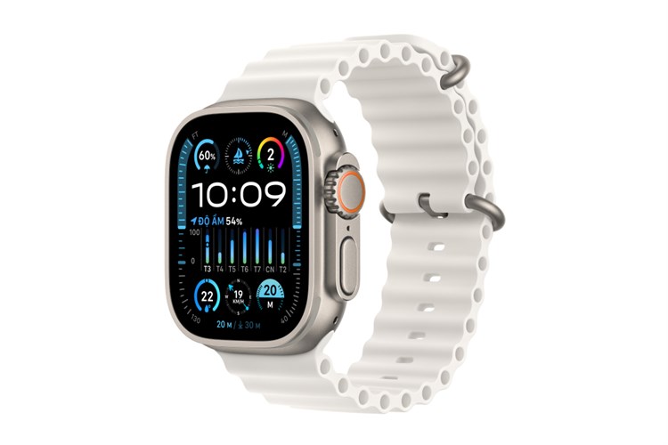 Apple Watch Ultra 2 GPS + Cellular 49mm viền Titanium dây Ocean Màu Trắng