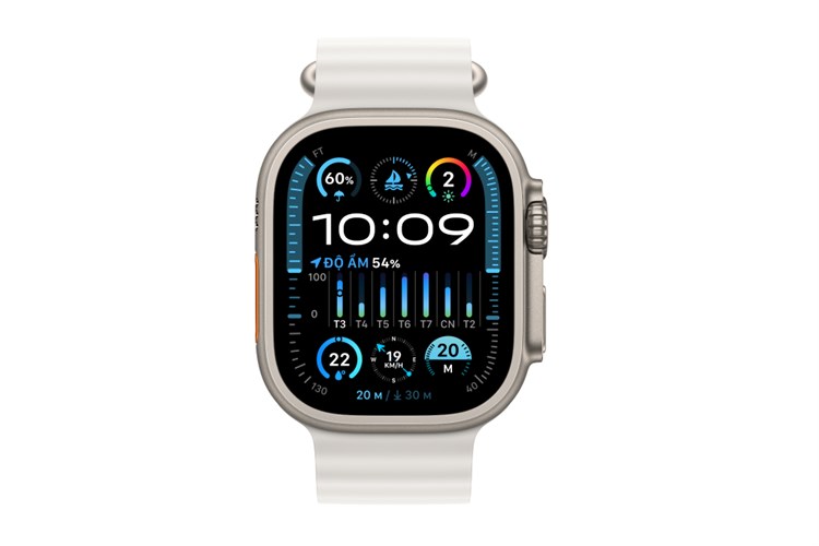 Apple Watch Ultra 2 GPS + Cellular 49mm viền Titanium dây Ocean Màu Trắng