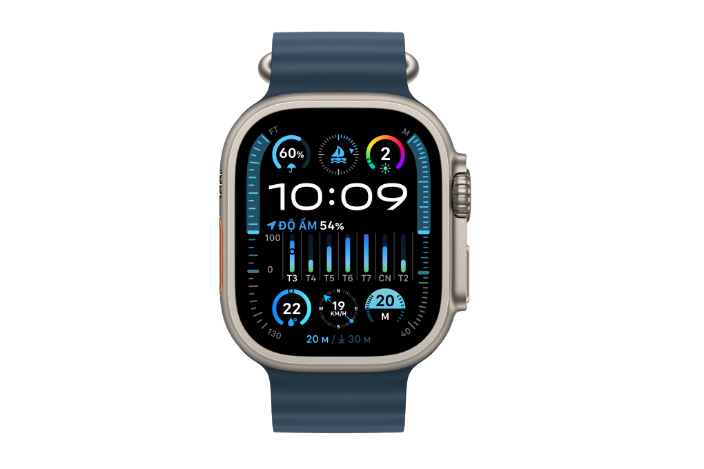 Apple Watch Ultra 2 GPS + Cellular 49mm viền Titanium dây Ocean Màu Xanh Dương