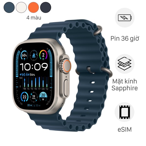 Apple Watch Ultra 2 GPS   Cellular 49mm viền Titanium dây Ocean