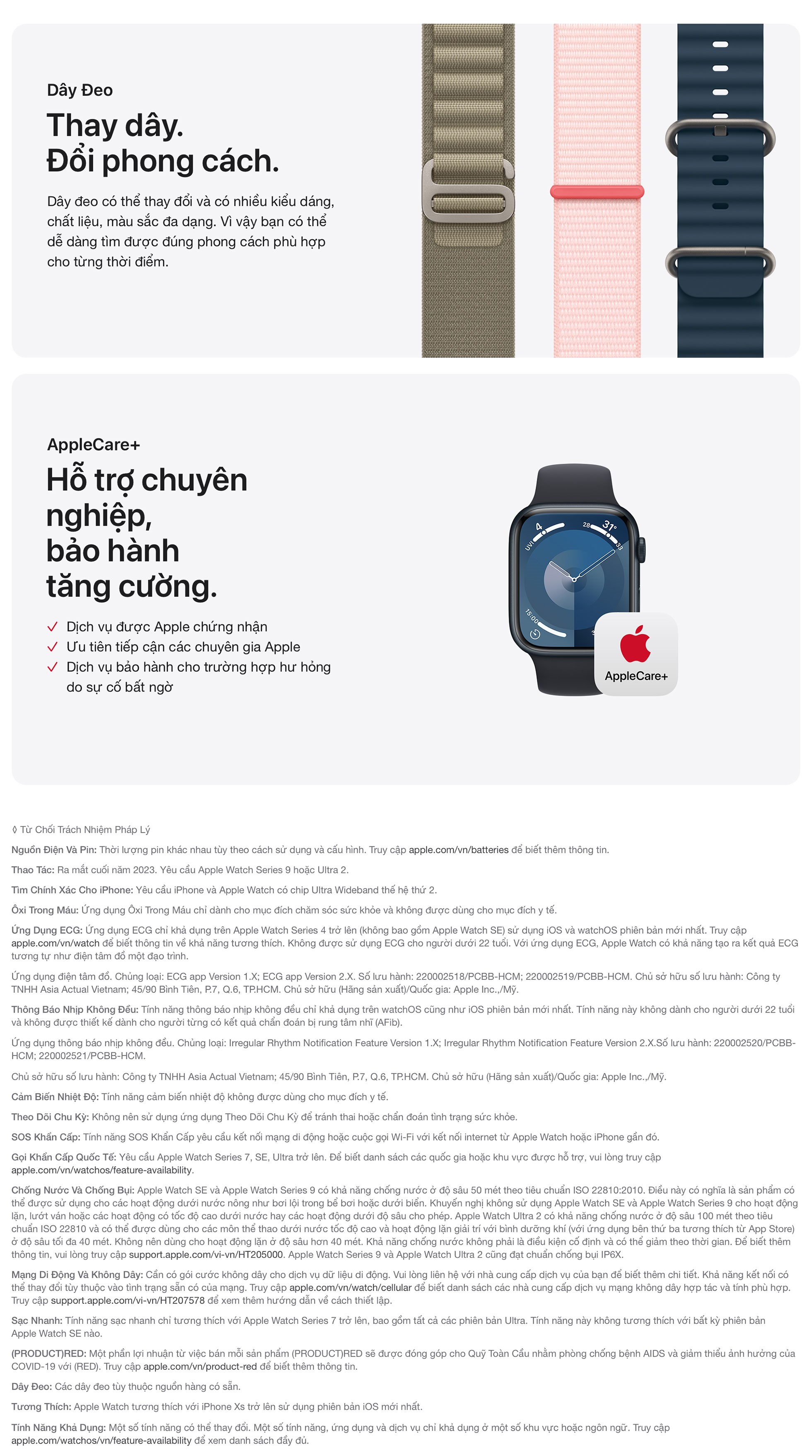 Apple Watch Ultra 2 GPS + Cellular 49mm Ocean Band - Pháp lý 