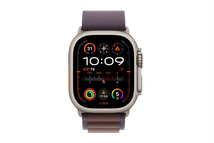 Đồng hồ thông minh Apple Watch Ultra 2 GPS + Cellular 49mm viền Titanium dây Alpine Xanh Màu Nâu