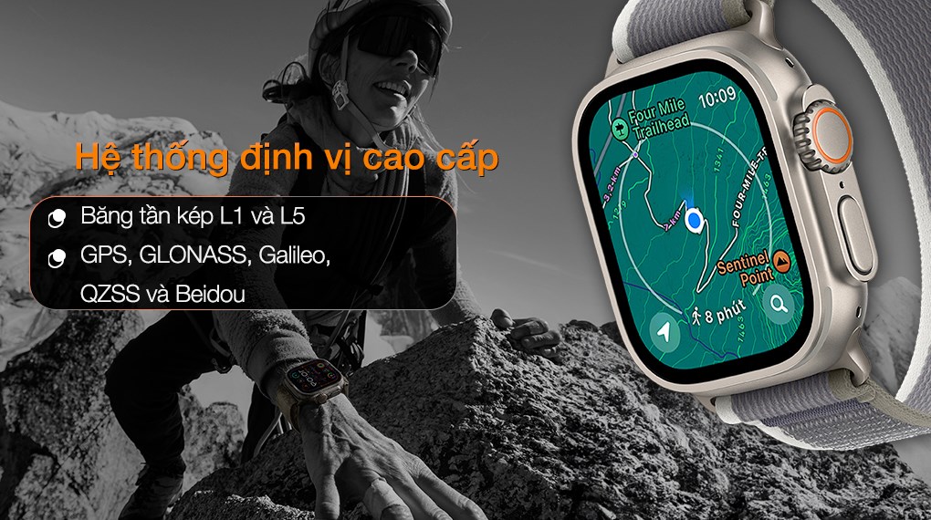 Đồng hồ thông minh Apple Watch Ultra 2 GPS + Cellular 49mm viền Titanium dây Trail