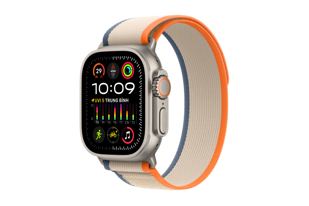 Đồng hồ thông minh Apple Watch Ultra 2 GPS + Cellular 49mm viền Titanium dây Trail Màu Màu be