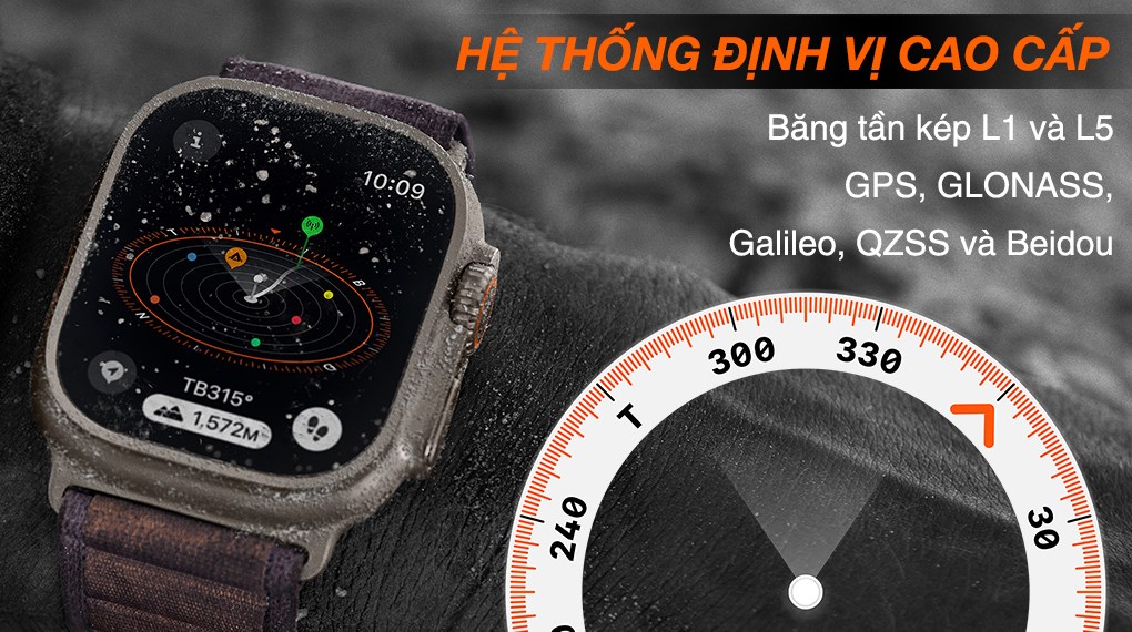 Đồng hồ thông minh Apple Watch Ultra 2 GPS + Cellular 49mm viền Titanium dây Alpine