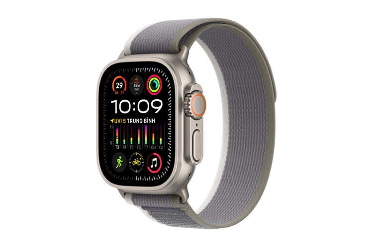 Đồng hồ thông minh Apple Watch Ultra 2 GPS + Cellular 49mm viền Titanium dây Trail size S/M Màu Xám