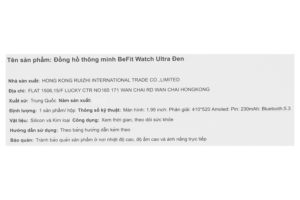 BeFit Watch Ultra 52.6mm dây silicone - 11