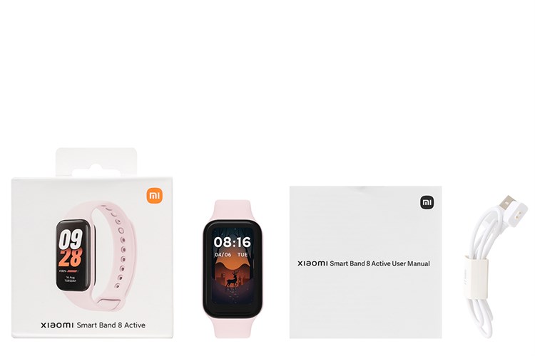Vòng đeo tay thông minh Mi Band 8 Active Màu Hồng