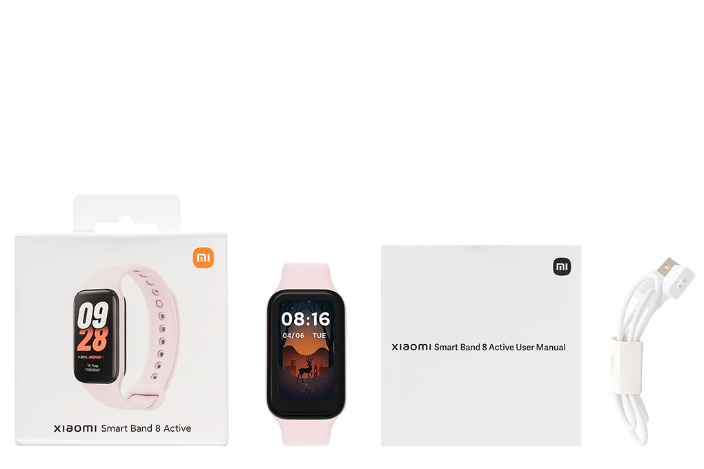 Vòng đeo tay thông minh Mi Band 8 Active Màu Hồng