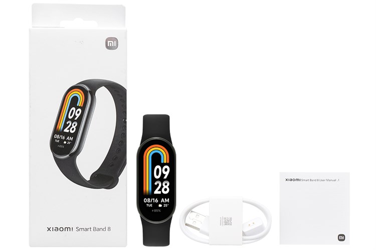 Vòng đeo tay thông minh Mi Band 8 Màu Đen