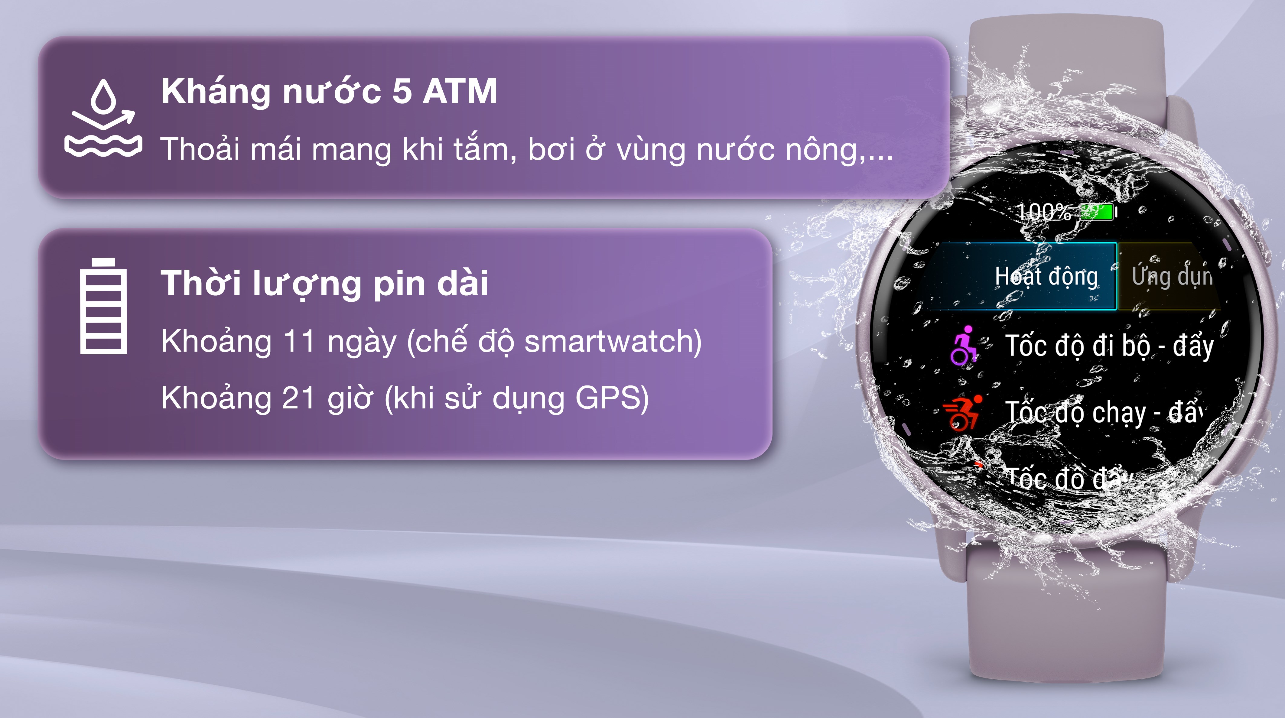 Garmin Vivoactive 5 42.2mm dây silicone